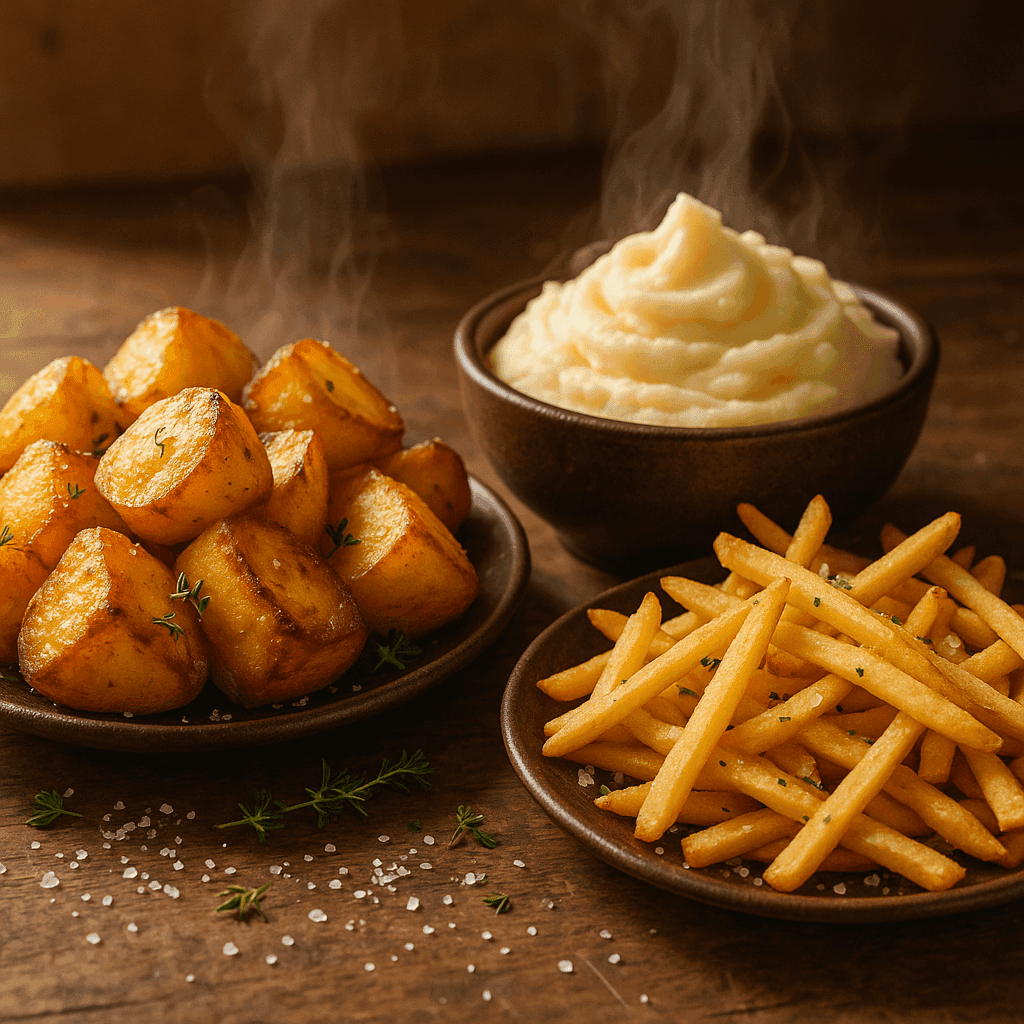 Why Potatoes Turn Fluffy, Gluey, or Glassy: Starch Granules, Pectin, and the Salt‑Acid Rules for Better Fries, Mash, and Roasts