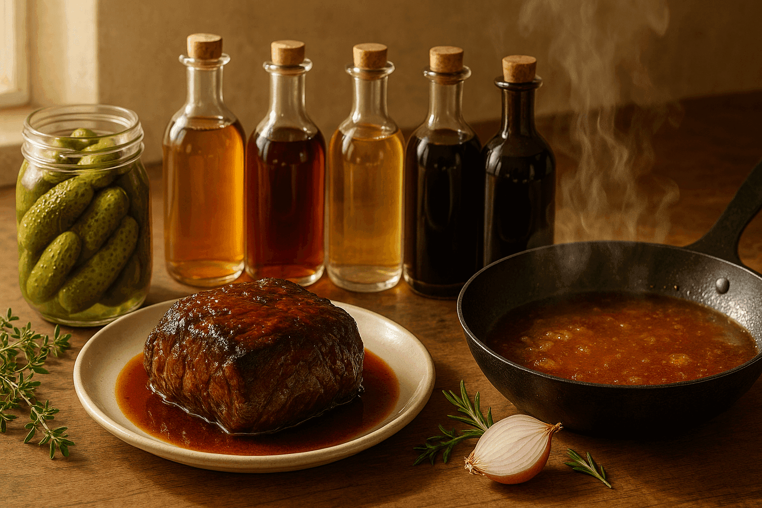 Why Vinegar Makes Food Brighter, Tougher, or Strangely Flat: Acetic Acid Chemistry, Volatile Extraction, and the Timing Rules for Pickles, Braises, and Pan Sauces