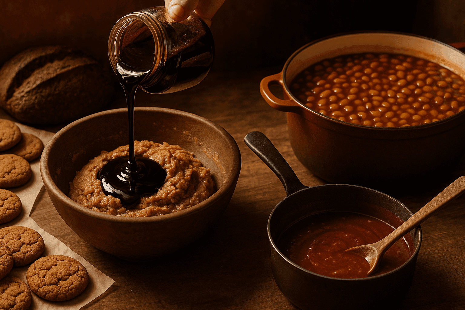 Why Molasses Makes Cookies Chewy, Bread Bitter, or Barbecue Sauce Deep and Dark: Invert Sugars, Mineral Ash, and the Heat Rules for Better Baking and Braising