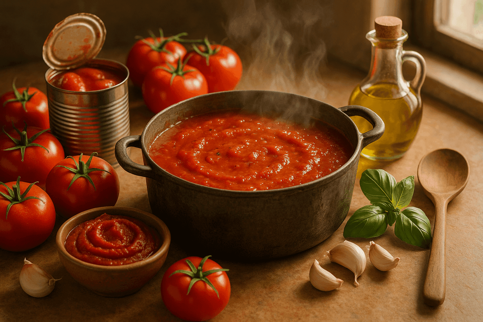 Why Tomatoes Turn Sauces Flat, Harsh, or Luxuriously Savory: Pectin Breakdown, Acid Balance, and the Right Heat for Fresh, Canned, and Paste
