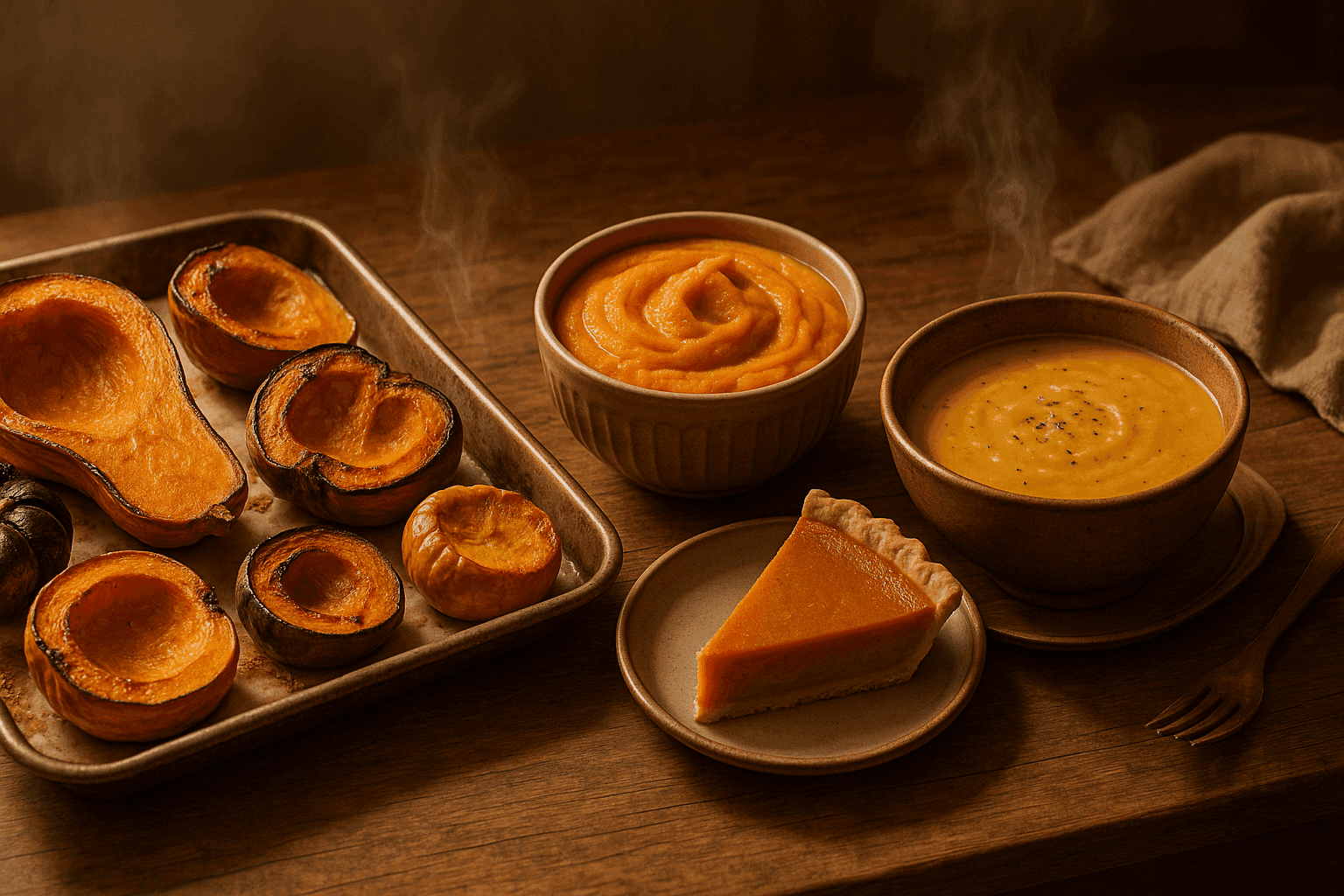 Why Pumpkin Turns Watery, Dense, or Deeply Caramelized: Cell-Wall Collapse, Starch Dilution, and the Roast‑Steam Rules for Better Purée, Pie, and Soup