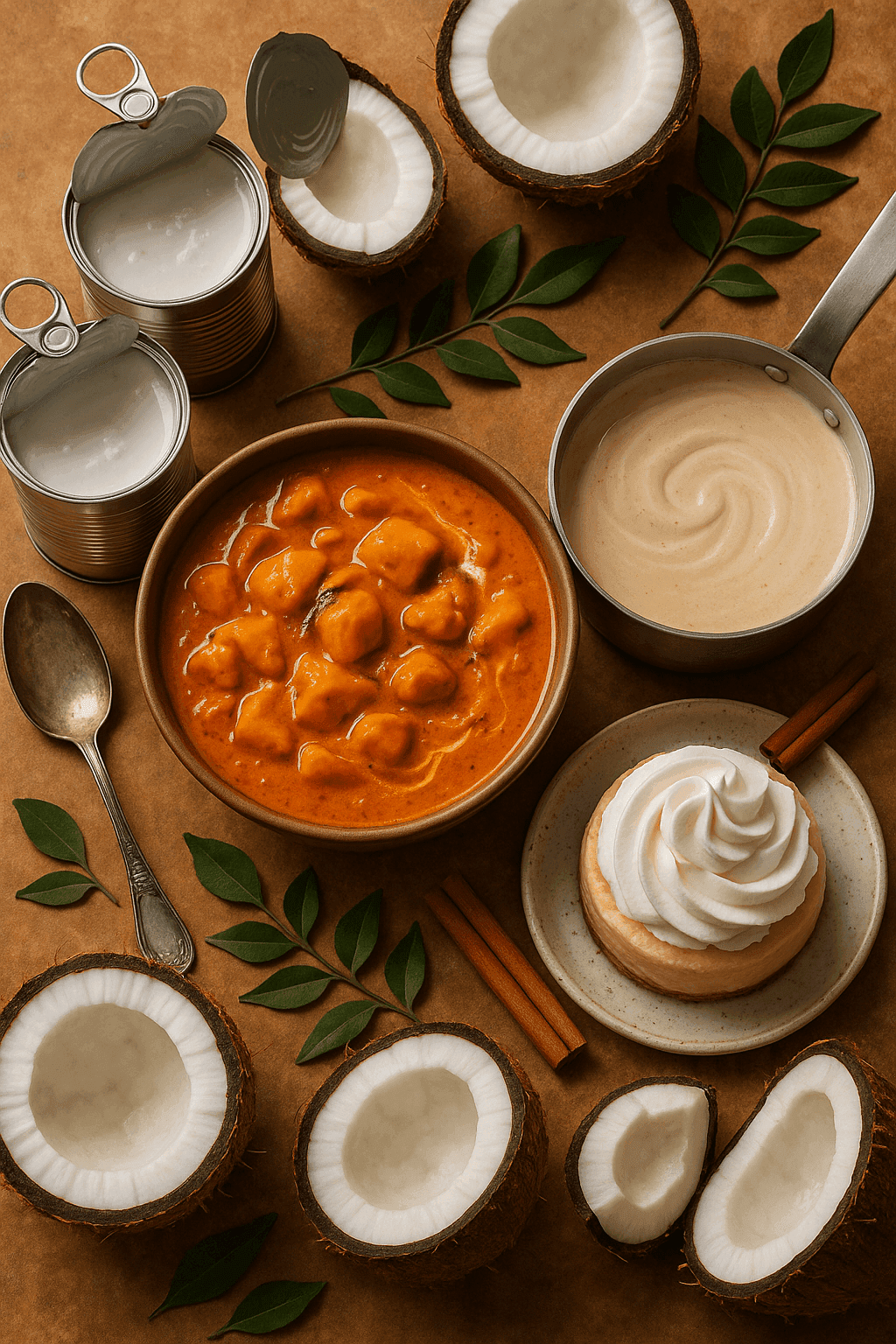 Why Coconut Milk Breaks, Thickens, or Turns Oily: Fat Globules, Protein Emulsifiers, and the Heat Rules for Curries, Desserts, and Vegan Cream Sauces