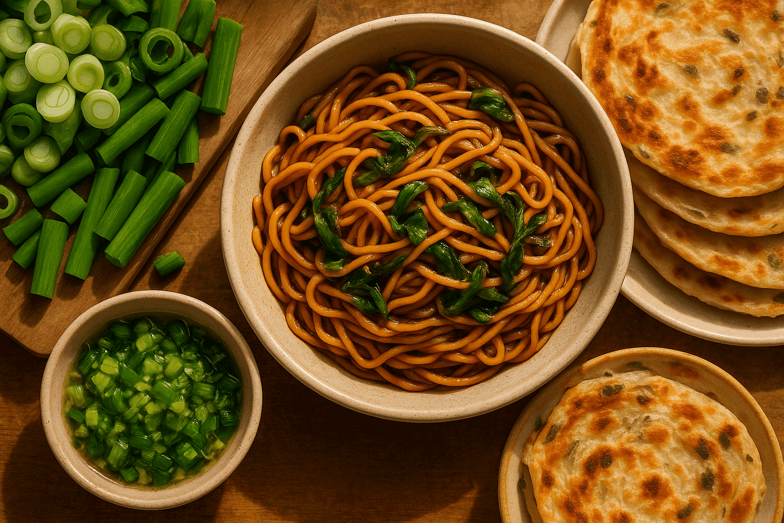 Why Scallions Taste Grassy, Sweet, or Sulfurous: Allium Anatomy, Heat Zones, and the Cut Rules for Better Noodles, Pancakes, and Finishing Oils