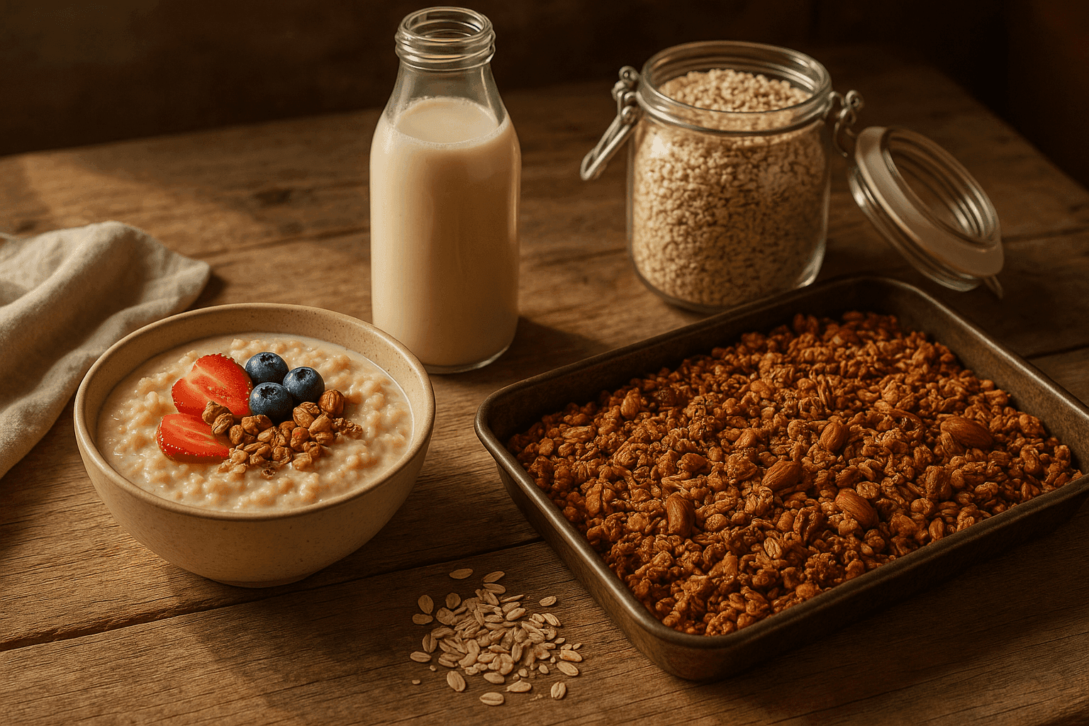 Why Oats Turn Creamy, Gluey, or Toasty: Beta‑Glucan Gels, Cut Size, and the Heat Rules for Better Porridge, Granola, and Oat Milk